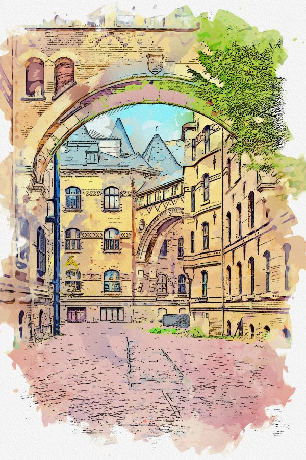 Der Innenhof des Landgerichts