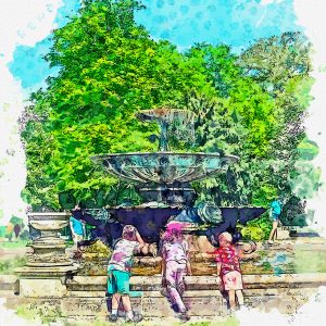 Kinder am Marcusbrunnen