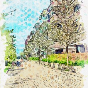 Die Promenade der Überseestadt
