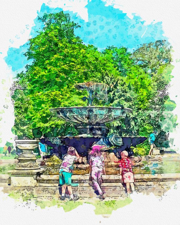 Kinder am Marcusbrunnen